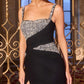 Ladivine CDS562 Sleek Silhouette Asymmetrical Panel Fitted Gown