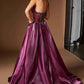 Ladivine CDS568 Strapless Fitted Mermaid Gown with Overskirt