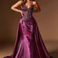 Ladivine CDS568 Strapless Fitted Mermaid Gown with Overskirt