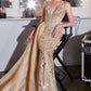 Ladivine CDS570 Fitted Formal Off Shoulder Gown with Detachable Skirt