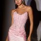 Ladivine CDS573 Fitted Short Mini Cocktail Dress Fitted Bodice