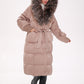 Rei Silver Fox Fully Lined Hood Down Coat in Blush