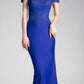 Cinderella Divine CF158 Off Shoulder Floor Length Evening Gown Applique Bodice
