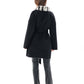 Genuine  French Orylag Fur Italian Cashmere Wool Coat 85cm