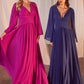 Ladivine CH028 Long A-Line Caplet Dress in Chiffon