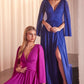 Ladivine CH028 Long A-Line Caplet Dress in Chiffon