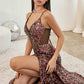 Cinderella Divine CH127 Floor Length Fitted Sequin Dress with Cut Outs