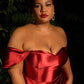 Cinderella Divine CH163C Strapless Off the Shoulder Fitted Gown
