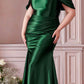 Cinderella Divine CH163C Strapless Off the Shoulder Fitted Gown