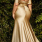 Cinderella Divine CH163C Strapless Off the Shoulder Fitted Gown