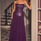 Ladivine CH2603 Strapless Crystal Embellished Corset A-Line Gown
