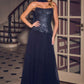 Ladivine CH2603 Strapless Crystal Embellished Corset A-Line Gown