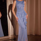 Ladivine CH377 Long Fitted Neoprene Dress