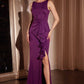 Ladivine CH377 Long Fitted Neoprene Dress