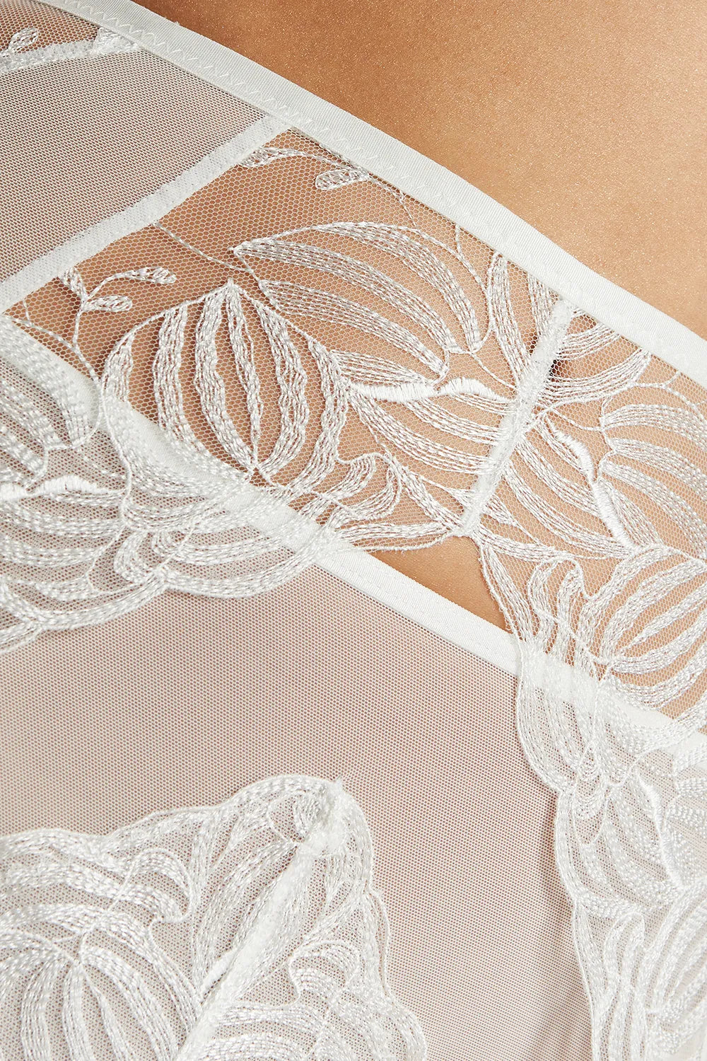 Gorteks Cherie Sheer High Waist Floral Garter Belt-3