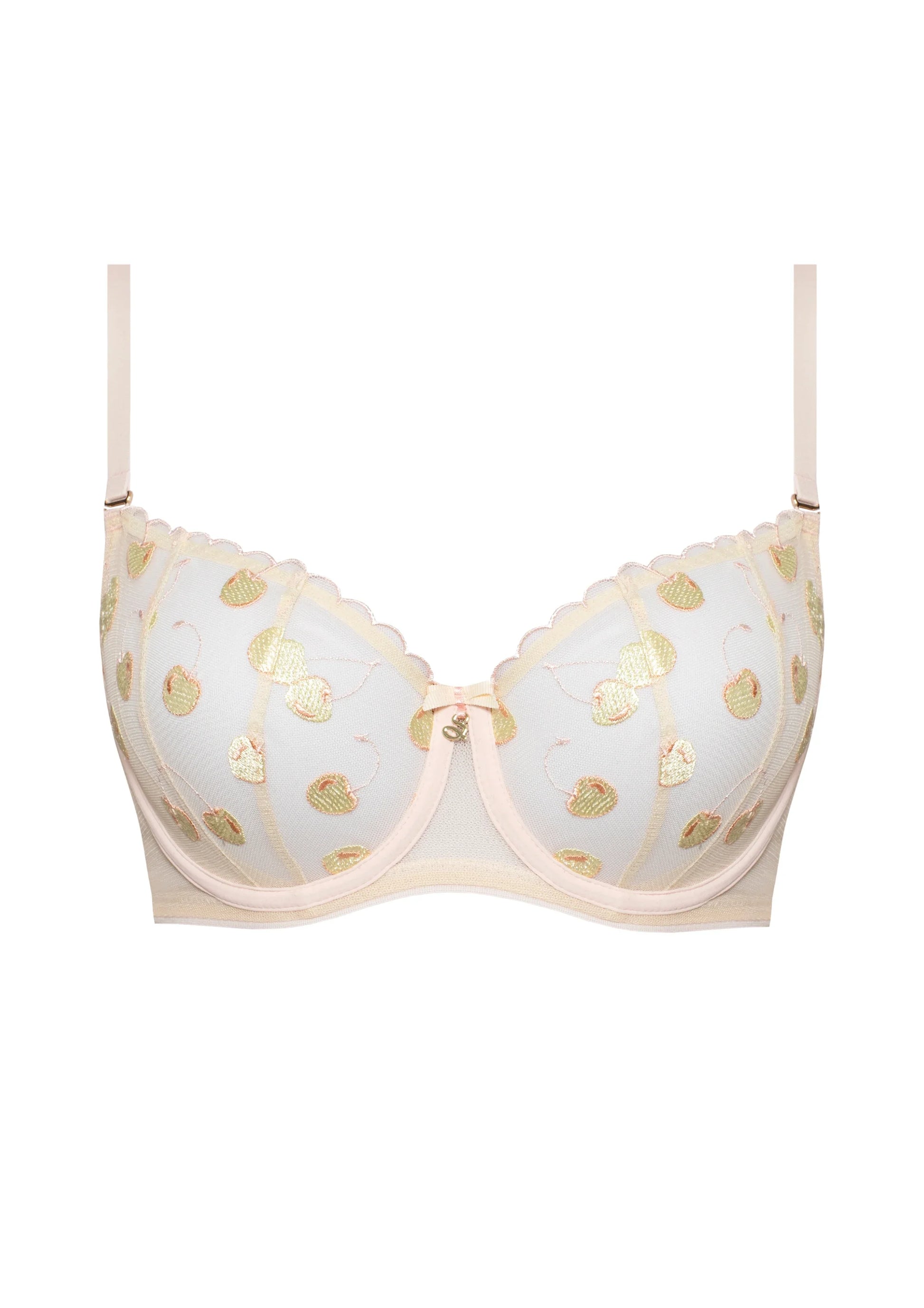 Samanta Cherie Pastel Sheer Balconette Bra-3