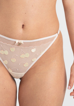 Samanta Cherie Pastel Sheer String Thong Panty-0