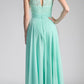 CLEARANCE - Cinderella Divine CJ228 Halter Lace Long Dress Keyhole Neckline (Size 18)