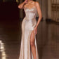 Ladivine CK918 Glamour Sweetheart Boned Bodice Fitted Shimmering Gown