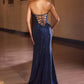 Ladivine CK918 Glamour Sweetheart Boned Bodice Fitted Shimmering Gown
