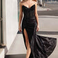 Ladivine CM369 Dress Strapless Stretch Taffeta Fitted Gown