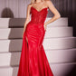 Ladivine CM369 Dress Strapless Stretch Taffeta Fitted Gown