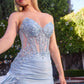 Ladivine CM369 Dress Strapless Stretch Taffeta Fitted Gown