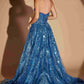 Ladivine CM393 Strapless Sweetheart Fitted Gown Detachable Overskirt