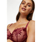 Transparent Demi Underwire Bra Gorteks Coco Burgundy-4