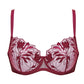 Transparent Demi Underwire Bra Gorteks Coco Burgundy-2