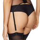 Gorteks Coco Black High Waist Mesh Garter Belt-1