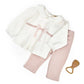 Organic Blush Ribbon Ruffle Set