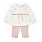 Organic Blush Ribbon Ruffle Set