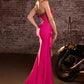 Ladivine CW301 High Glamour Strapless Sheer Bodice Evening Gown