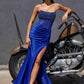Ladivine CW301 High Glamour Strapless Sheer Bodice Evening Gown
