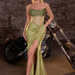Ladivine CW301 High Glamour Strapless Sheer Bodice Evening Gown