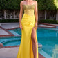 Ladivine CW301 High Glamour Strapless Sheer Bodice Evening Gown