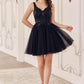 Ladivine CY019 Dress Sequin Beaded A-Line Short Dress
