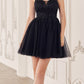 Ladivine CY022 Beaded A-Line Layered Tulle Short Homecoming Dress