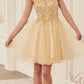 Ladivine CY022 Beaded A-Line Layered Tulle Short Homecoming Dress