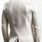 Caleb White Leather Blazer – Stylish Leather Blazer for Men