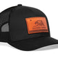 California Flag Trucker Hat  |  Leather CA Snapback