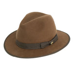 Peter Grimm Calvin wool felt fedora hat by HatCountry, classic crown and pinched front profile
