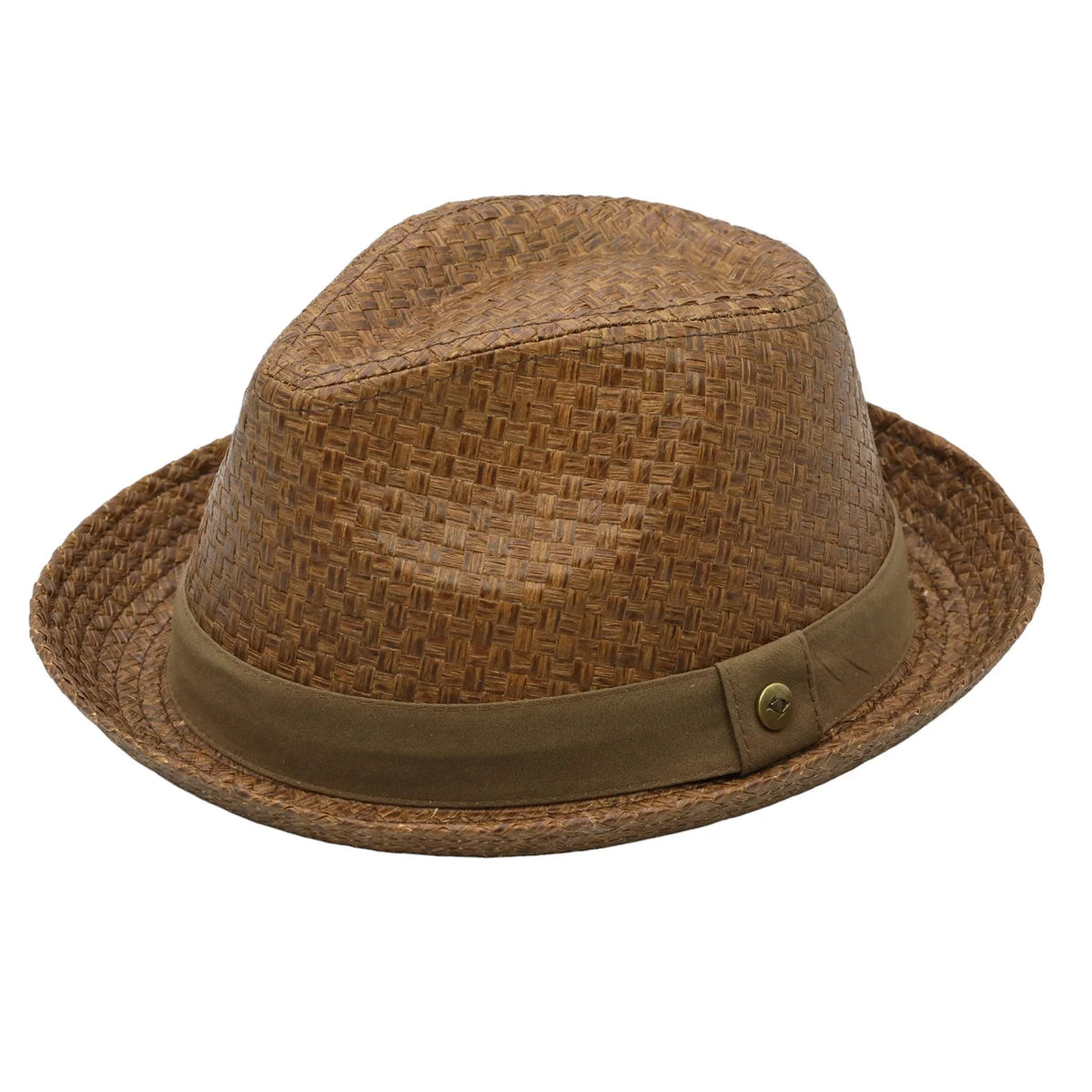 HatCountry Peter Grimm Carlo straw fedora hat with a classic crown and brim against a white background