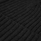Milano (black) - Italian 100% cashmere ribbed beanie (unisex)