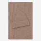Milano (brown) - Italian 100% cashmere ribbed beanie (unisex)