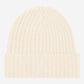 Milano (cream) - Italian 100% cashmere ribbed beanie (unisex)