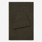 Milano (dark green) - Italian 100% cashmere ribbed beanie (unisex)