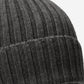 Milano (dark grey) - Italian 100% cashmere ribbed beanie (unisex)