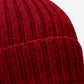 Milano (red) - Italian 100% cashmere ribbed beanie (unisex)